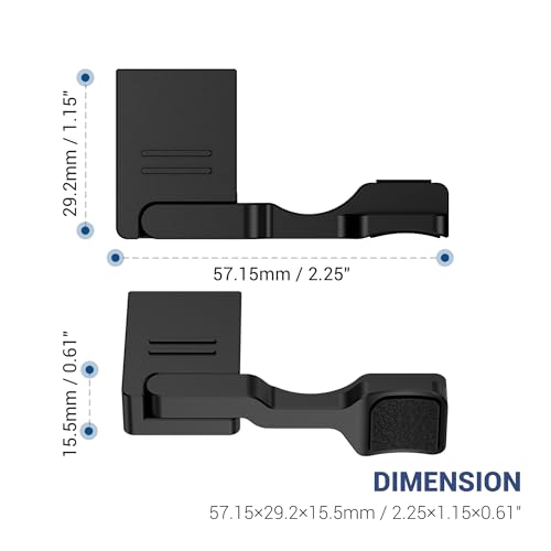 Image of JJC TG-2 Metal Thumb Grip for Sony RX1R III RX1RIII RX1R3 Digital Camera | Foldable Hot Shoe Thumb Rest Support Grip, Accessories for Stable and Safe Hand Hold, Not Affect The Use of Camera Buttons