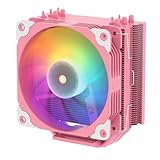 Vetroo V5 CPU Air Cooler with 5 Heat Pipes 120mm FDB PWM Processor Cooling for Intel LGA 1851/1700/1200/115X AMD AM5/AM4, Addressable RGB Lights Sync - Pink