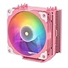 Vetroo V5 CPU Air Cooler with 5 Heat Pipes 120mm FDB PWM Processor Cooling for Intel LGA 1851/1700/1200/115X AMD AM5/AM4, Addressable RGB Lights Sync - Pink