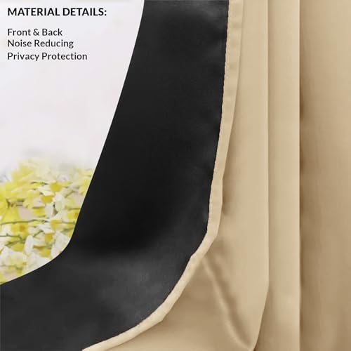 Image of HOMEMONDE Window Curtains 6 Feet Pack of 2 - Thermal Insulation 90% Blackout Curtain with Rod Pocket Style, Fade Resistant & Black Backing Drapes - (72 Inch, Solid Beige)