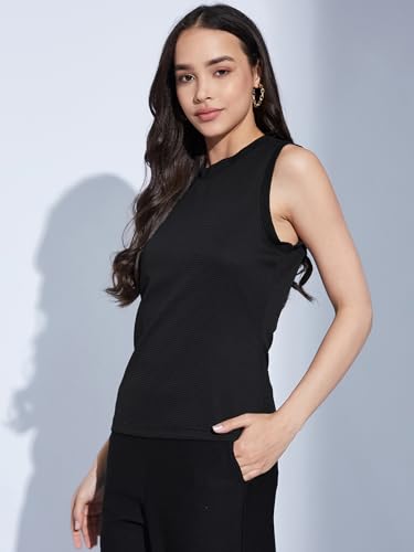 Image of Selvia Women's Textured Lycra Solid Top