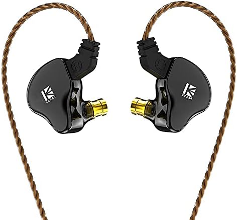 EZ EARKBEAR KS2 in Monitor IEM Stereo Bass phone, HiFi Over bud Headset Noise Cancelling 1BA 1DD High Resolution phone with Detachable Cable for Running Walking,Stage
