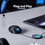 Wired Mouse, 4 Levels Adjustable DPI, 6 Programmable Buttons, Ergonomic Computer Wired Mouse for PC Laptop Computer for Working and Gaming - Plug & Play