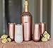 Vinglacé Wine Bottle Chiller- Portable Champagne Insulator- Stainless Steel Wine Cooler Sleeve - Keeps Wine Cold (Rose Gold)