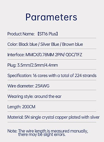 Câble IEM 16 conducteurs OCC KBEAR ST16 Plus audiophile 3.5mm TFZ - 7