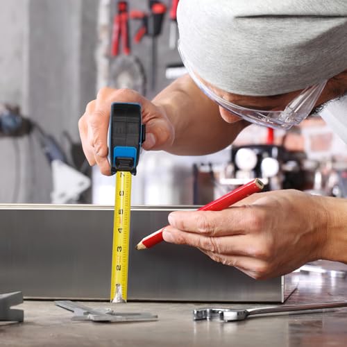 8 En vrac, mesure de la bande 25 Ft, Bande de mesure rétractable, Mesure de bande de pouce impériale avec fractions, Double côté Easy Read Bande de mesures pour les ingénieurs Construction Menuiserie Architecte Travail du bois