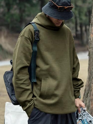 Image of Noble Monk Men's Baggy Fit Sweatshirt | Drop Shoulder Oversized Sweatshirt | Long Sleeve Zip with Collared Sweatshirts for Men's
