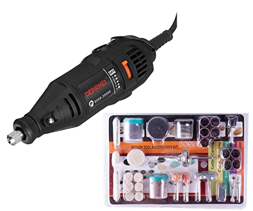 Image of AASONS Mini Die Grinder Rotary Tool Variable Speed | Drilling, Sanding, Buffing, Polishing, Engraving | Dremel Type Electric Compact 130W (Machine with 105pc Accessories)