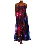 Damen Boho Ärmellos Sommerkleid Strandkleid Casual Mini Schulter Overall Playsuit Damen Jumpsuit Lang V Ausschnitt Overall Sommer Ärmellos Hosenanzug Träger Playsuit Romper Damen Blumen Sommerkleid Ärmellos Strandkleid Vintage Minikleid Overall Playsuit Damen Ärmelloser Jeansoverall Jumpsuit Skinny Fit Denim-Overall Latzhose Damen Jumpsuit mit Träger Retro Overalls Sommer Oversize Lose Hose Lange Baggy Sommerhose