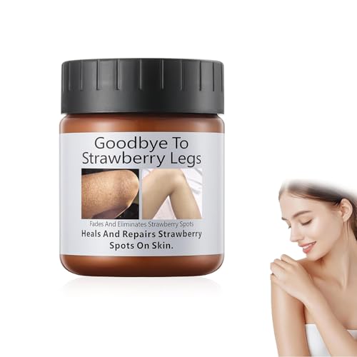 Tratamiento de piernas de fresa para mujeres, crema de piel áspera y bachada, exfoliante corporal suave y pulido, crema hidratante para el cuidado del cuerpo para manchas secas (1pcs)