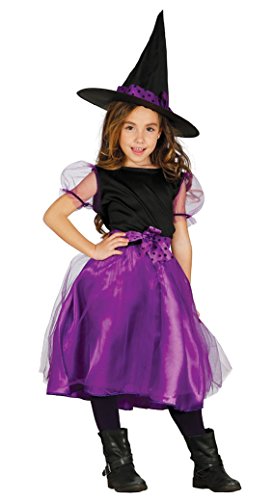 Costume da streghetta strega bambina viola 7-9