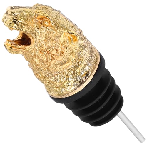 CHILDWEET Tiger Head Wine Pourer Deer Head Wine Spout Aerator Metal Liquor Pourer Spouts Unique Home Decor
