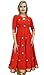 Produktbild Bimba Designer Rot Anarkali Kurta Indisch Ethnisch Gota Arbeit Baumwolle Kurti-36