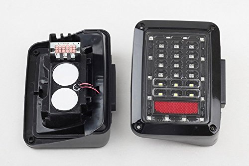 Lantsun Black Replacement Us Version Led Tail Light Assembly For Wrangler Jk 2007-2017(One Pair) 011011 #TOP3