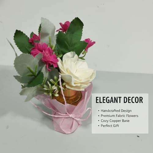 Image of French Vanilla Flower Diffuser with Artificial Flower Bouquet | Long Lasting Home Fragrance | Decorative Flowers for Living Room, Bedroom & Office | Premium Gift for Housewarming & Occasions