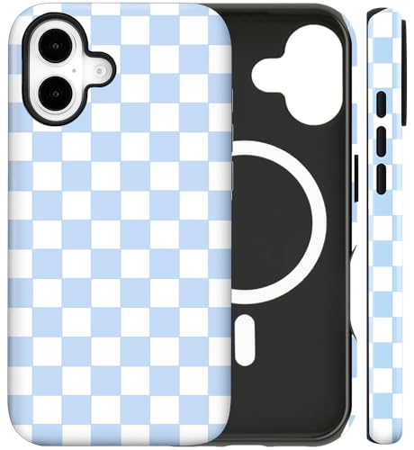 Cadeau bleu coque magnétique iPhone 17 résistante aux chocs design élégant fille