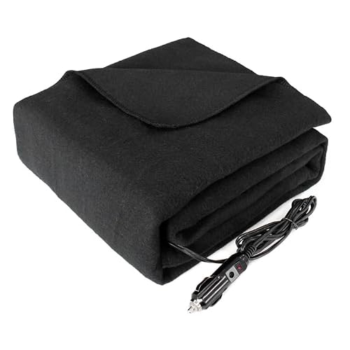 SJC Electric Blanket,12 Volt Heated Blanket,Car Heated Travel Blanket Fast Heating Warm Blanket for Cars,Office,Camping