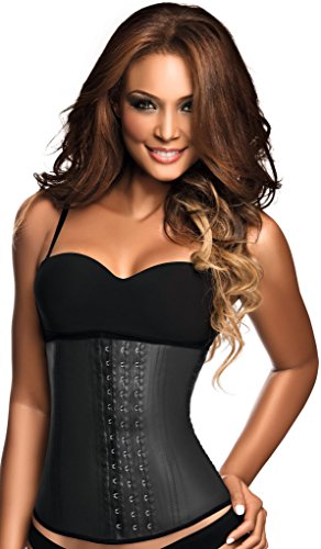 ANN CHERY 2021 3 Hooks Waist Trainer Cincher Girdle Corset Faja Colombiana Bodyshaper (Medium) Negro