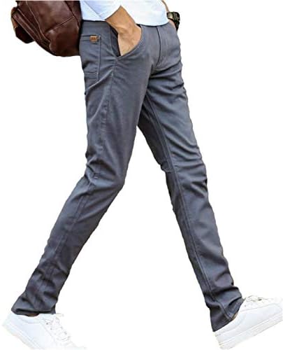 （05:30時点） [SpringSwalloow] [スプリングスワロー] メンズ カラー ストレッチ スキニー ストレート デニム パンツ 綿パン スラックス ズボン 細目 無地 綿パンツ スリムフィット 動きやすい (グレー 32)