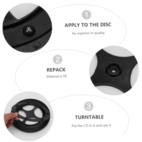 Pack de 3 cojinetes giratorios para plato y bandeja de discos CD 5