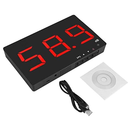 Fdit Wall Mounted Decibel Meter, Digital Sound Level Meter Noise Meter Tester Measurement Range 30-130dB, Accuracy 1.5dB with LCD Display