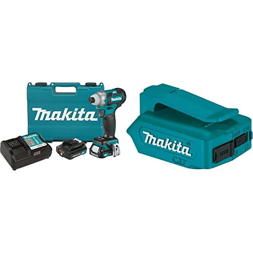 Makita Dt04R1 12V Max Cxt Lithium-Ion Brushless Cordless Impact Driver Kit (2.0Ah) With Adp06 12V Max Cxt Lithium-Ion Cordless Power Source #TOP4