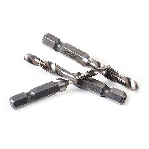 Yakamoz 6Pcs Sae Hss Combination Drill Tap Bit Set Deburr Countersink Drill Bit With 1/4 Hex Shank #TOP4