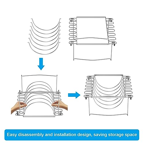 Image of SafBbcue Thanksgiving 3 in 1 Grill Rib Racks & Chicken Leg Holder, Smoker Accessories Rack Holds 1 Whole Chicken, 12 Slots Chicken Leg, 6 Large Ribs Turkey Rack Chicken Leg Rack for Thanksgiving