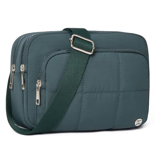 Telena Crossbody Bag for Women, 3-Zip RFID Anti-Theft Crossbody Purse