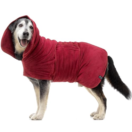Lucky Paws® UK Dog Drying Coat, Luxurious Double Layer Dog Towel Robe, Dry Your Dogs in Minutes - Image 3