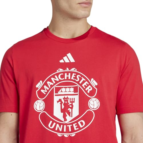 adidas Camiseta masculina Manchester United DNA, Vermelho Mufc, G