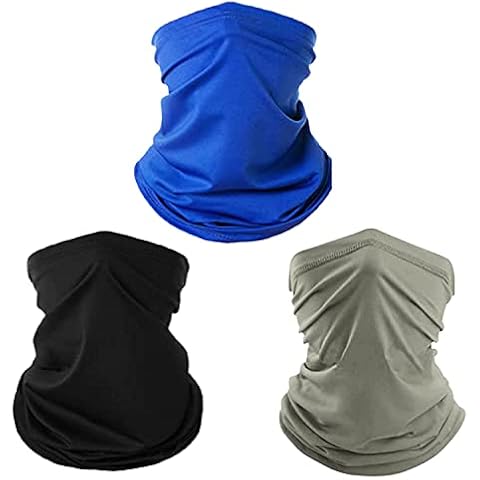 NITAIUN 3 pcs Bandana Headband, Face Coverings Face Mask, Cycling Motorcycle, Face Shield Headband Snood UV Resistence for Outdoors Sports, for Camping, Running (3 Pcs) Cover