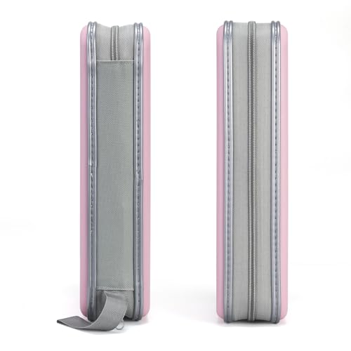 DVSICK DVD Case, 96 Capacity Plastic CD Holder Case Portable Travel Protective Zipper DVD Case Holder For Car Storage Wallet Bag(light pink)