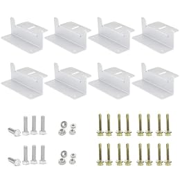 ECO-WORTHY 8 Units Solar Panel Mounting Brackets,Z Bracket Sets Lightweight Aluminum Corrosion-Free for RV, Trailer, Boat, Yachs, Wall and Other Off Gird Roof,2 Set of 4 Units