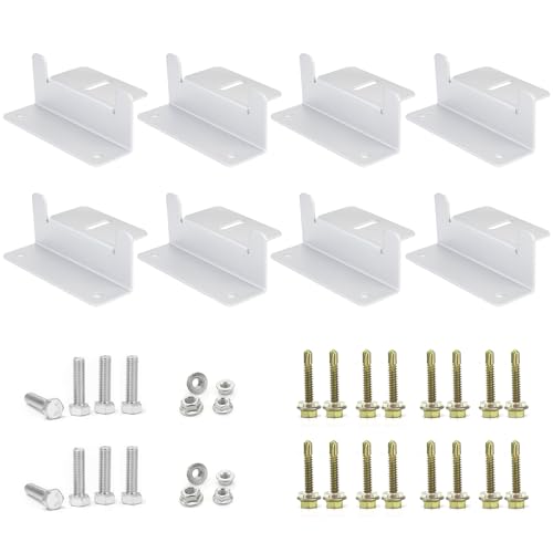 ECO-WORTHY 8 Units Solar Panel Mounting Brackets,Z Bracket Sets Lightweight Aluminum Corrosion-Free for RV, Trailer, Boat, Yachs, Wall and Other Off Gird Roof,2 Set of 4 Units