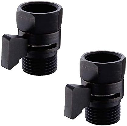 Shower Flow Control Valve, Brass Handle Shut Off Valves for Handheld Shower Head or Rain Showerhead or Handheld Bidet Sprayer, Water Volume Regulator Valve Oil Rubbed Bronze 2 Packs
