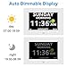 LXBYJKJ 7 Inch Digital Clock with Day and Date for Elderly Alzheimer's Clock Customizable Alarms 3 Display Modes Large Font Alarm Clock for Seniors Auto DST White