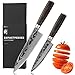 Produktbild Wakoli EDIB Essentials Santoku Messer Küchenmesser Set (2-teilig) 30 & 24 cm Damastmesser aus 67 Lagen Damaststahl mit Pakkaholzgriff Gemüsemesser inkl. Geschenkbox