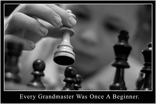 Hse B00XWUPQBI Grandmaster Kid Motivational Poster 24X36 Strategic Chess Moves Play cover