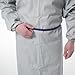 Pack of 1 | Reusable Isolation Industrial Gowns Longsleeve with Elastic Cuffs, Long XL Size, Gray | PPE Protective Isolation Gowns | 65% Polyester and 35% Cotton