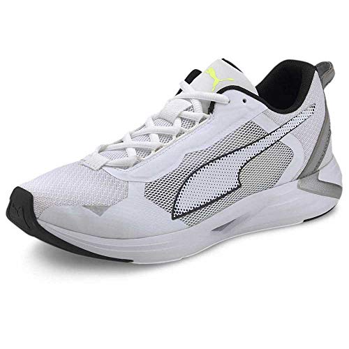 PUMA PUMA Men's Road Running Shoe, White Fizzy Yellow, 10