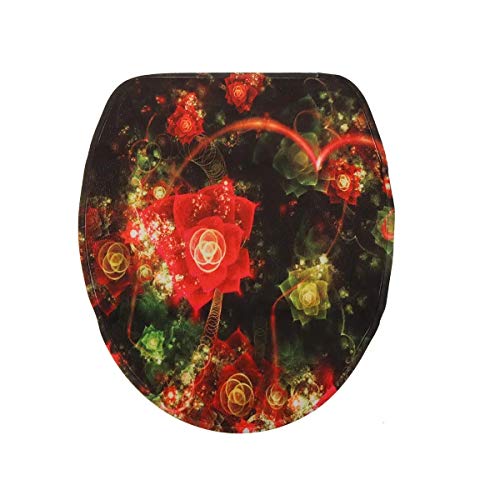 Badvorleger-Set, WC-Deckelbezug + Badvorleger – L, 3-teilig, rutschfest, für jeden Anlass (Farbe: Rot, Größe… – Bild 6