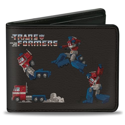 Buckle-Down Hasbro Wallet, Bifold, Transformers Optimus Prime and Megatron Conversion Scenes, Vegan Leather