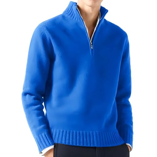 Dcvmvmn Winter Men's Slim Fit Zipper Collar Warm Sweater Casual Large Size Outdoor Warm Sweater2
