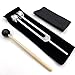 128 Hz Tuning Fork Weights Aluminum Clinical Grade Nerve/Sensory with Black Silicone Hammer, Cleaning Cloth and Felt Case, Non-Magnetic Aluminum Alloy