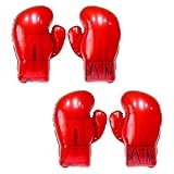 4Pcs Boxing Birthday Party Decorations/Boxing Glove Balloons/Fitness Wrestle Pugilist Boxing Platform Party Decorations for Boys Men/Fight Sports Theme Boxer Party Decor