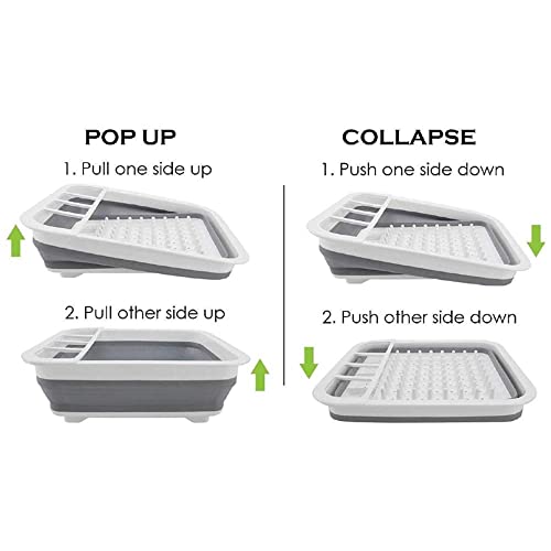 Image of Silicone Plastic Folding Collapsible Or Foldable Durable Sink Dish Rack Drainer Drying Rack Washing Basket for Dish Drainer Rack
