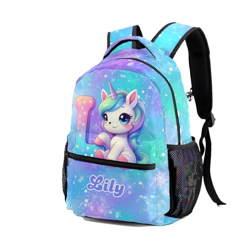 Custom Unicorn Personalized Causual Shoulder Bag Sports Leisure Camping Backpack for Women Men L2