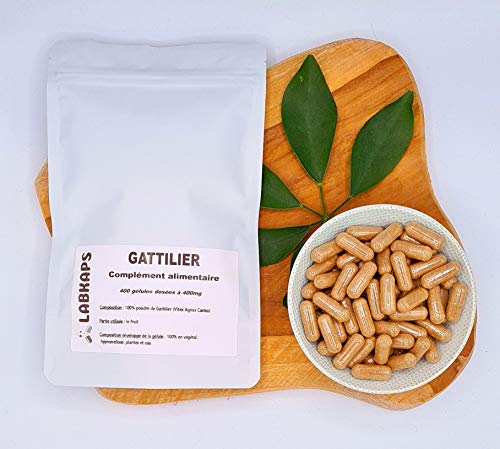 GATTILIER 400 gélules dosées à 400 mg enveloppe 100% végétale - complément alimentaire
