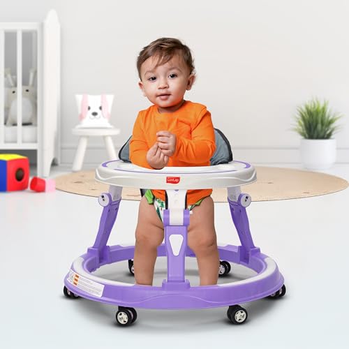 Image of LuvLap Elegant 360 Baby Walkers for 6-18 Months | 3 Level Height Adjustment Walker /Advanced Baby Activity Walker for Kids, Walker for Boys & Girls, Purple
